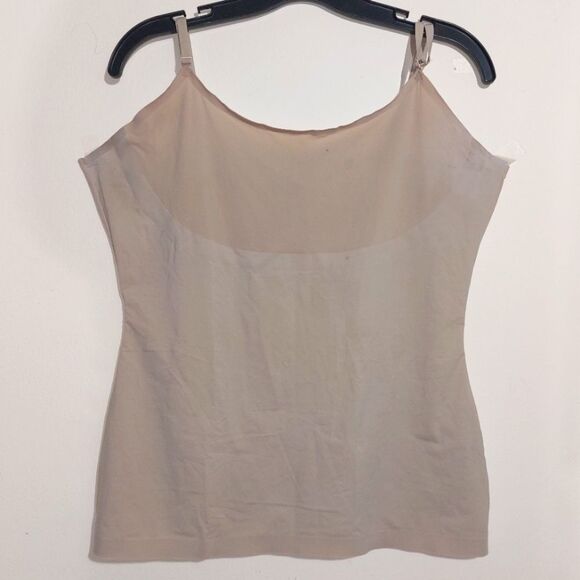 Spanx Women's Invisible Stretch Beige Grey Tank Camisole Top Size 1X EUC - Picture 1 of 11
